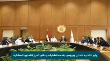 وزير التعليم العالي ورئيس جامعة الشارقة يبحثان تعزيز التعاون المشترك